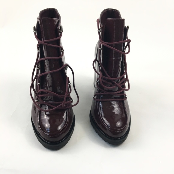 New Gianni Bini Burgundy Patent Leather Boot - Picture 3 of 5